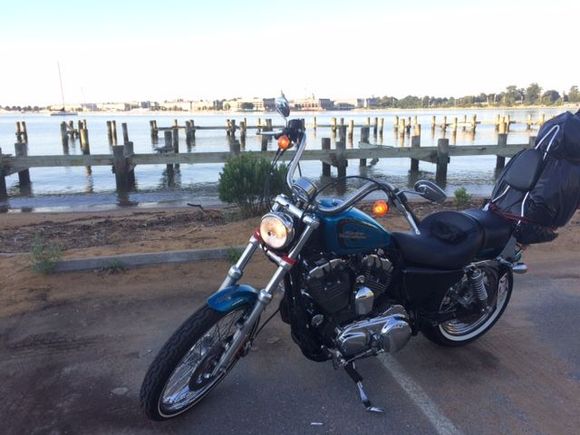 This is the 1st photo taken of the journey, just on the bay in Annapolis, the back drop is the Navy academy.