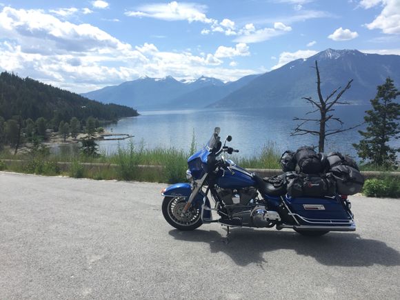 A significant portion of the ride has this on the West side of the road. You get a good view of it going in both directions.