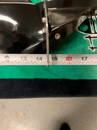 Measurement of brackets on fairing.