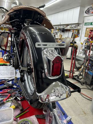 Decided to run the wiring in the fender and mount the taillight 