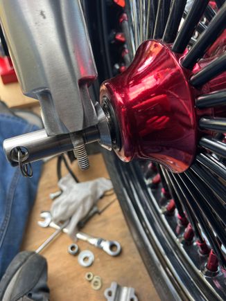 I’ve already uploaded this pic but this is to show the spacer that married itself to the axle. Rude…