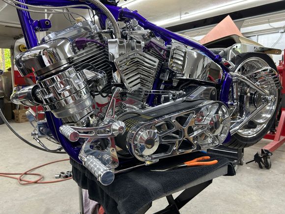 Well got it all back together and it shifts ! That's what I get for not double checking  on stuff as taking it for granted . Now back to the wiring ! as missing a bracket for the relays for the starter and circuit braker as fits between the oil tank and rear fender splash guard as it's made out of stainless 