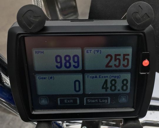 Took this photo at a stop light.  Very small sample size and it dropped as I waited for the light to change.  It had been 49.1 as I approached the light.