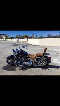 On my 2005 Softail Heritage.  Very sharp looking Seat and pillion.
