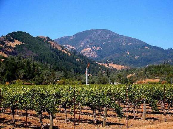 Mt. St. Helena from Lake County to anywhere South.