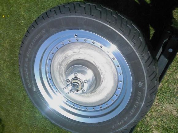 FatBoy Wheel I polished, the center was painted after i sent it back.