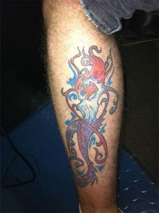 Mermaid.  I plan on putting a zombie mermaid on the other side of the same leg.