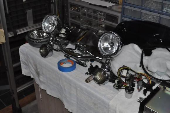 Parts for cleaning, it is surprising how much these parts need cleaning after a riding season, bugs get in places you would not think possible.