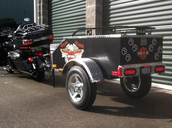 graphics and additional LED lighting on trailer