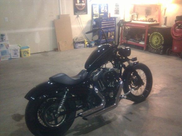 New 12" Burly Narrow Apes and coil relocation done.