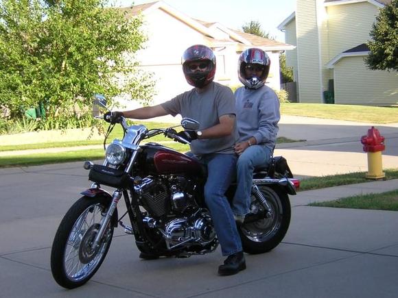 Giving Sister-in-Law a ride.