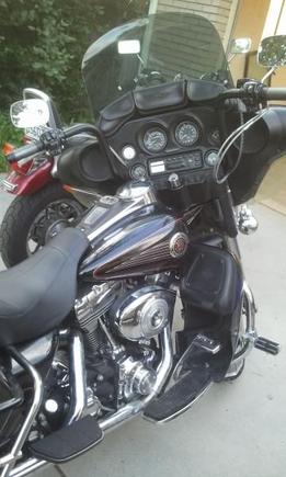 Completed handlebar installation