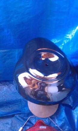 Parts appear glossy straight after spraying. Don't worry though, a few hours later wrinkles show..