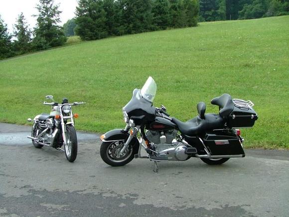 2007 FLHT and  2001 XLH hopper and cruiser