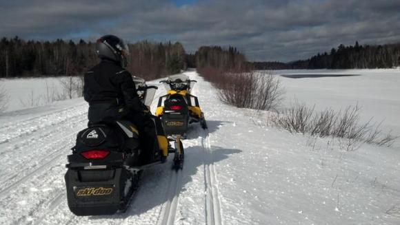 Our 2012 Skidoo TNT sleds in Jackman Maine.
