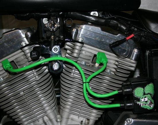 Relocated coil and ignition.