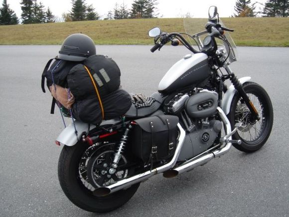 Nightster transformed into cross country touring bike.