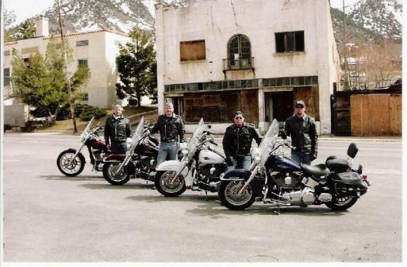 Recent ride with my brother to my left and my two buddies on the right