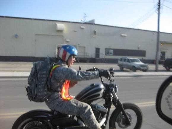 riding to work