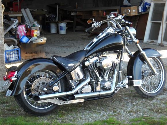 Nov. 8 09 002, already an old pic recently added a curved laydown plate holder, and a 09 fender trim light. still lookin for rear bumper. roadking dash soon.