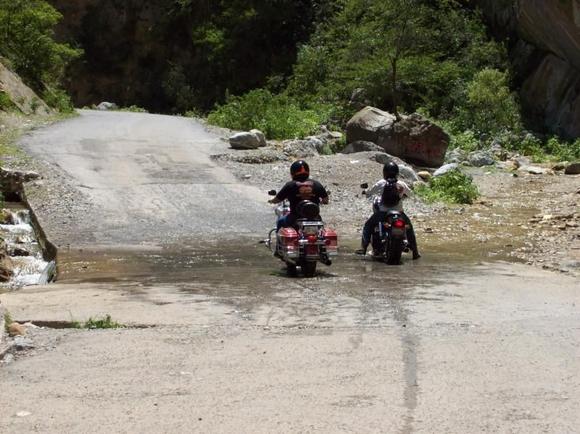 Water crossing on back road to Saltillo