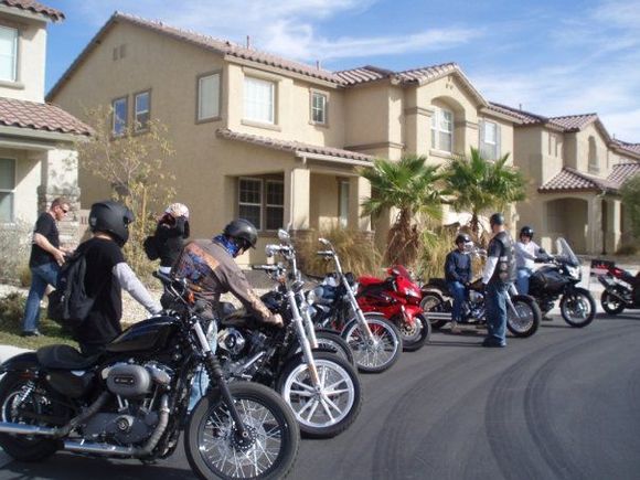 Bikes at Chiefs house