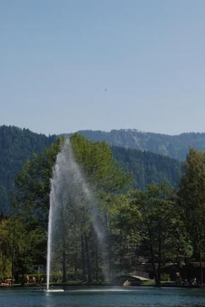 Fountain in my local lake, the Aegerisee