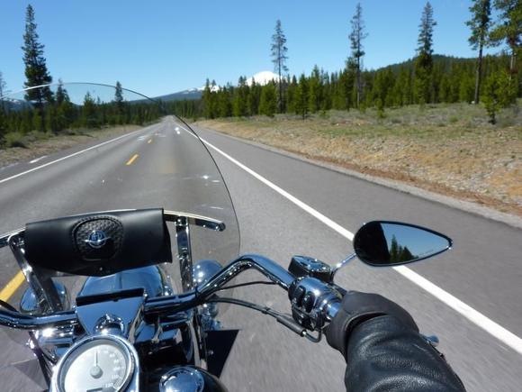 Cruising up to the mountain.