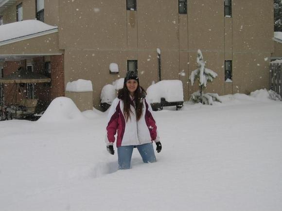 Snow was up to the middle of my thighs.