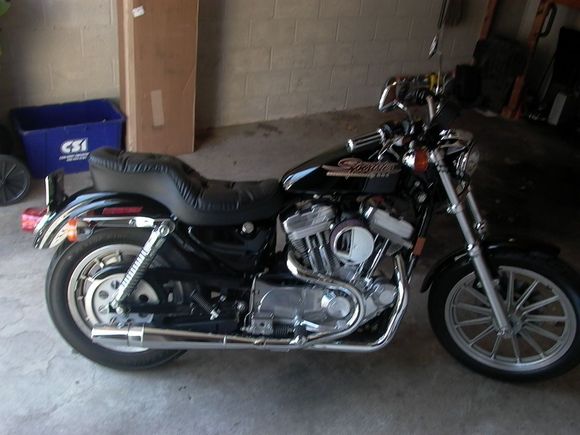 With my new pipes !  Also, Air cleaner and pegs.