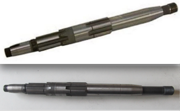 as you can see the length of the transmission shaft is after the taper for the Clutch Hub . . .