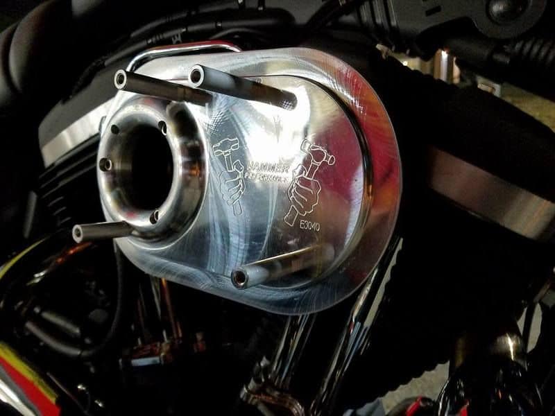 Hammer 2 Offset Intake & Drag Specialties Breather Kit Installed - Harley  Davidson Forums