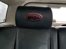 I made the decal and put it on the headrest. 