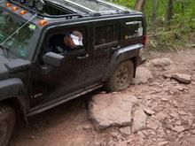 Big rock...Steep ditch