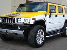 Yellow &amp; White 2008 Hummer H2 from G-Style