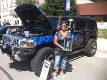 Dawn with 1st Place trophy in Yale, MI July 29, 2012.