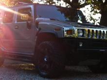 Hummer H2 in the early morning