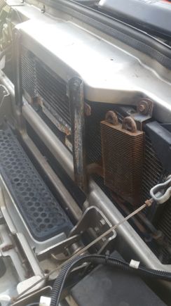 Very rusty, steering cooler and lines.