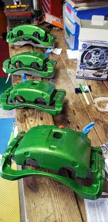 I ordered the chevrolet camaro metallic green G2 calliper paint