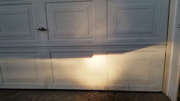 Beam on garage door