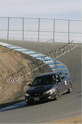 Giving a thumbs up down The Corkscrew @ laguna seca