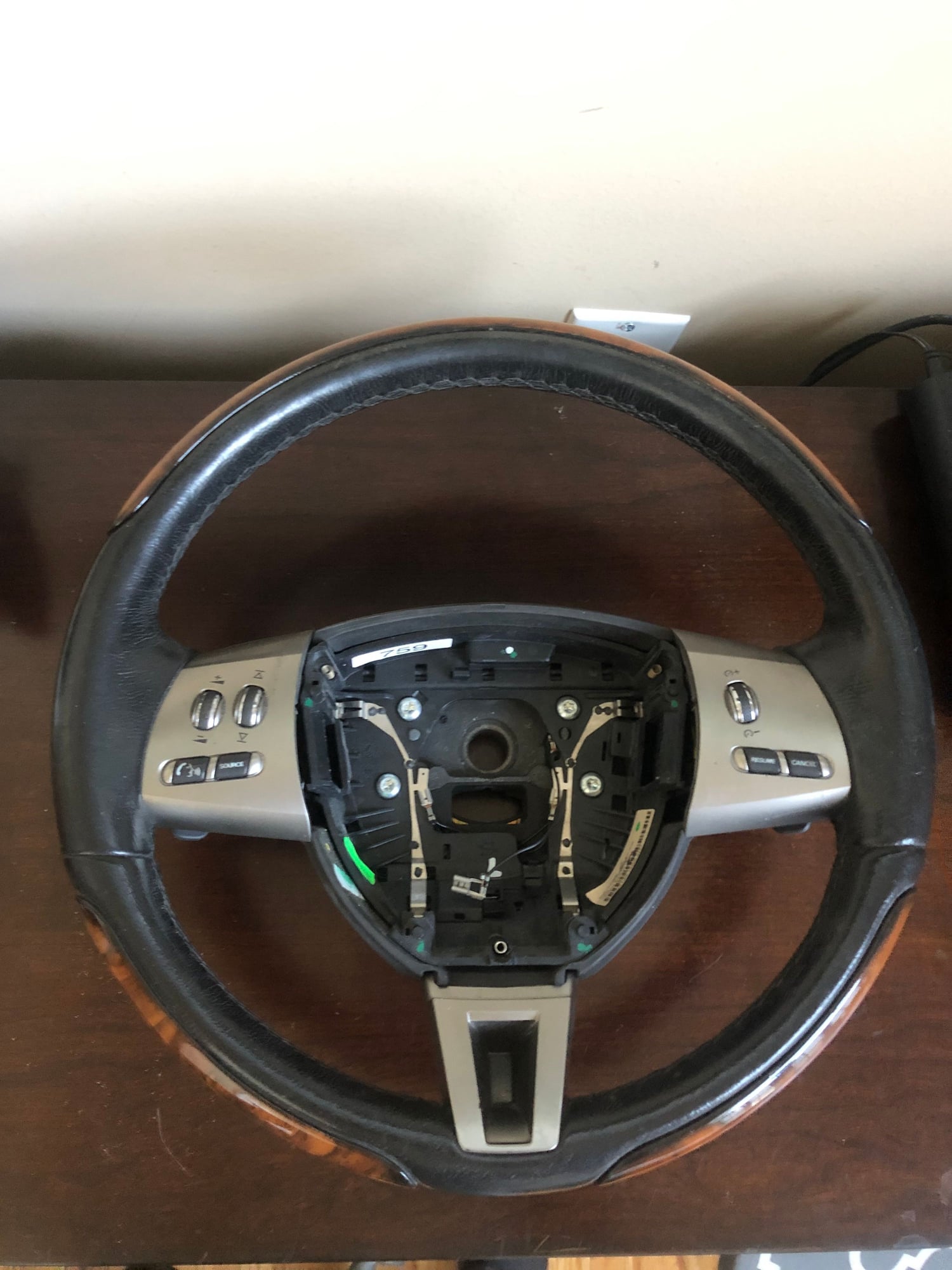 Steering/Suspension - Black Leather with woodgrain Jaguar XK 2008 steering wheel - Used - 2007 to 2011 Jaguar XK - Atlanta, GA 30066, United States