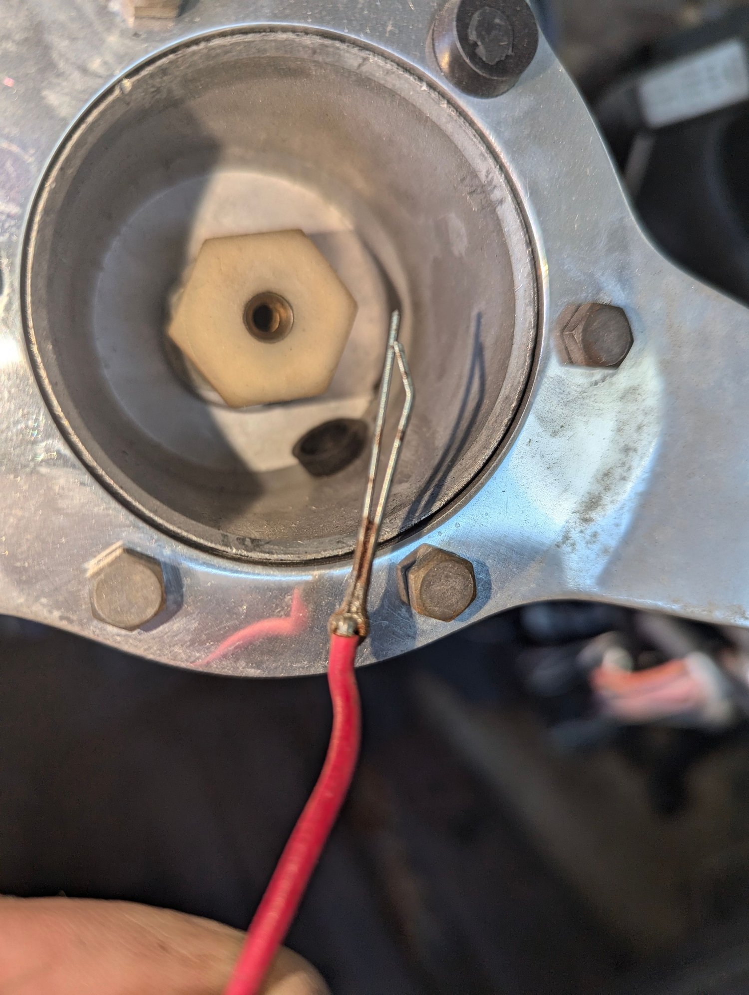 Mine had this pushed in to make the connection. 