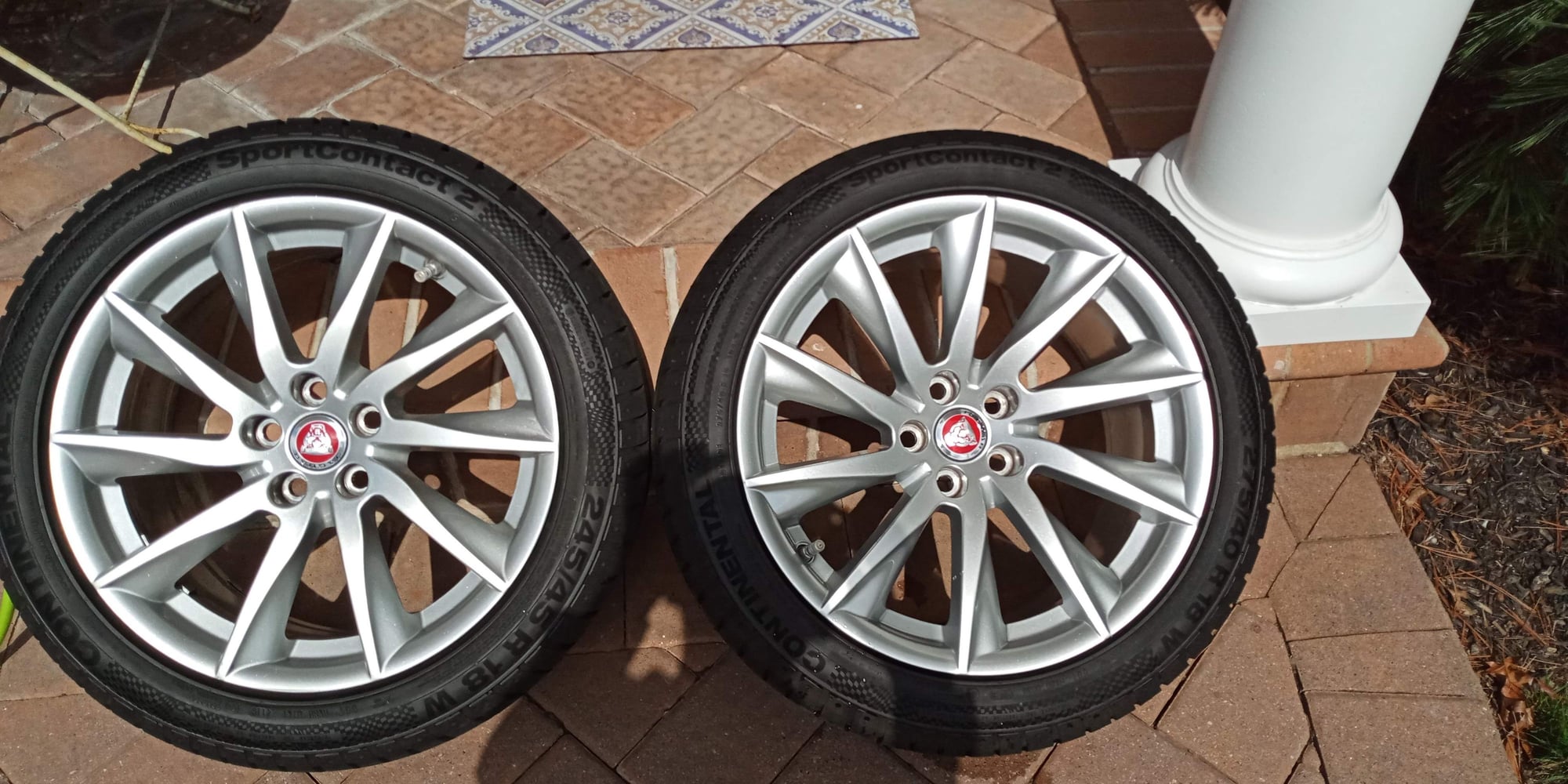 Wheels and Tires/Axles - Like New, staggered 18" Turbine factory rims and tires. - Used - All Years Jaguar All Models - Deer Park, NY 11729, United States