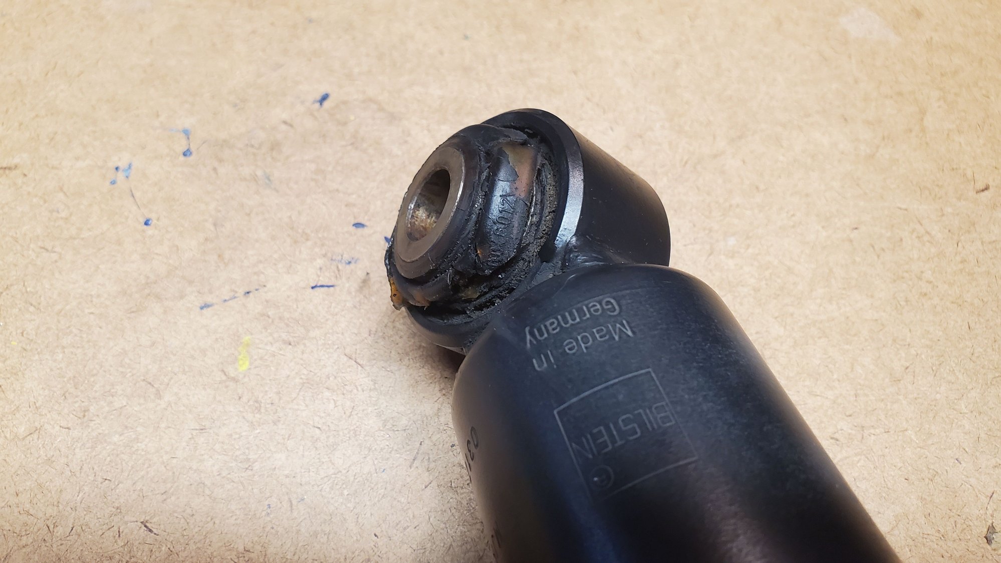 Totally shot lower shock bushing 