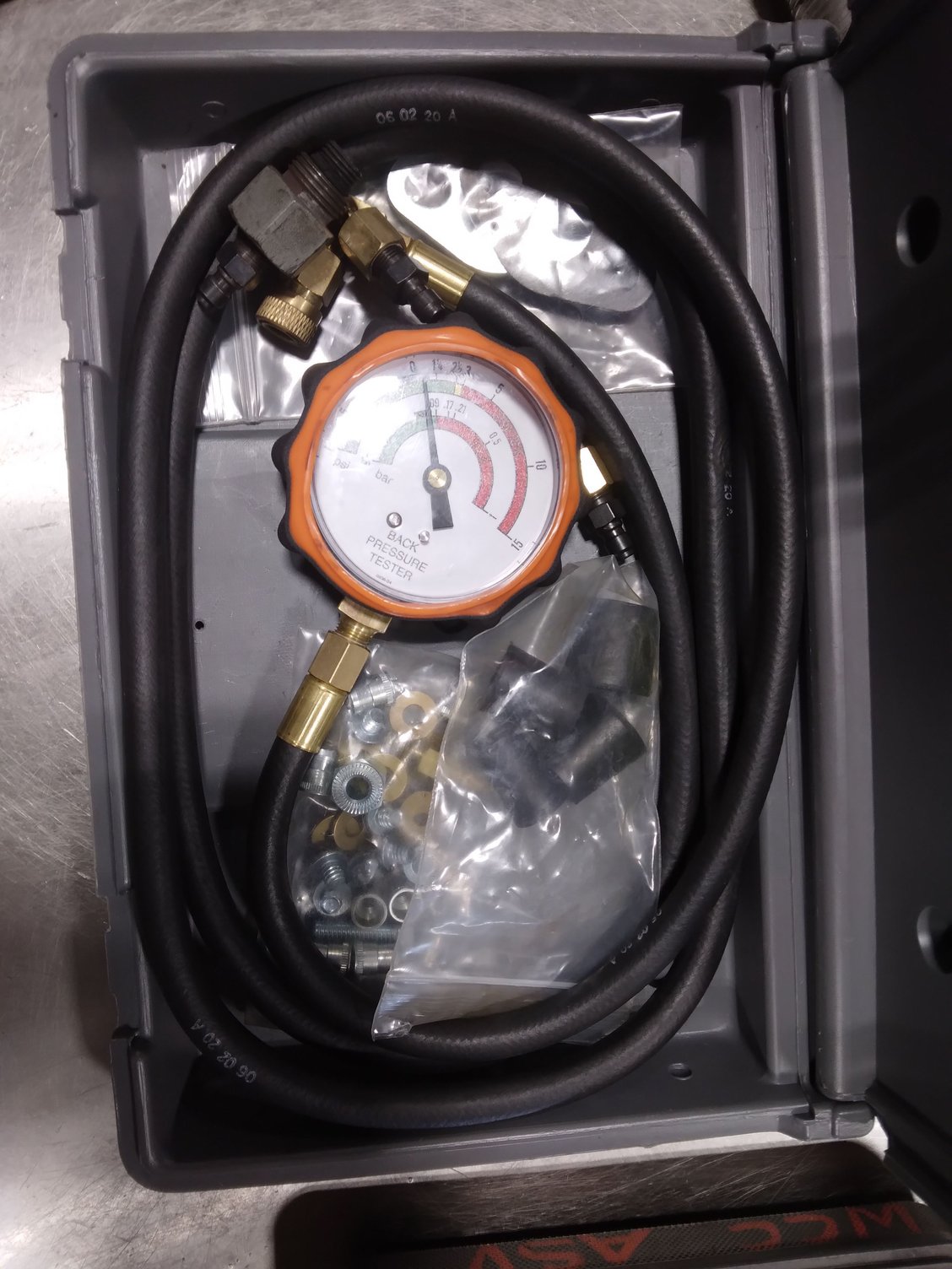 Backpressure test kit