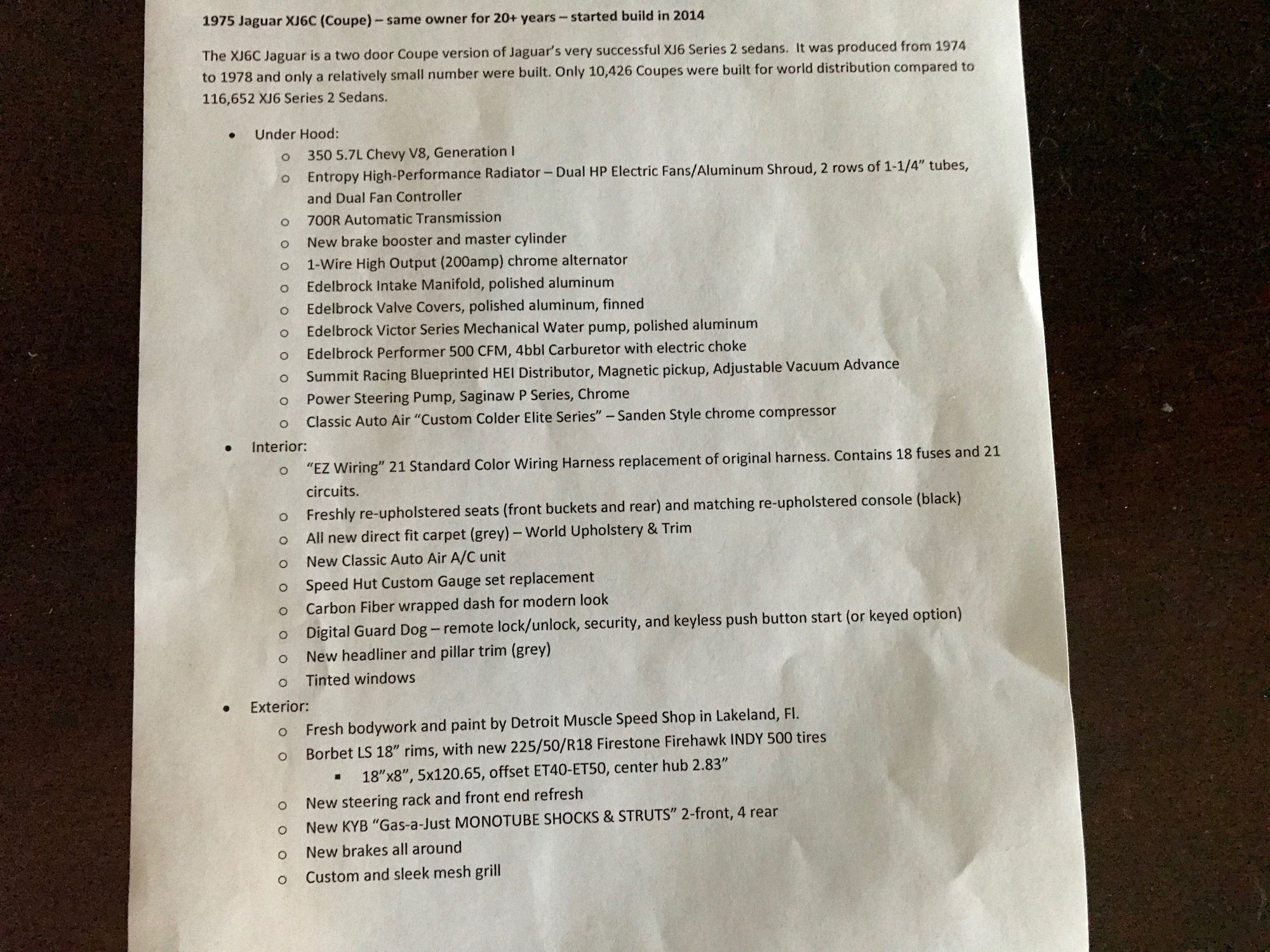 1975 Jaguar XJ6 - 1975 Jaguar XJ6C Coupe - Used - VIN UF2J50200 - 9,999 Miles - 8 cyl - 2WD - Automatic - Coupe - Other - Tampa, FL 33614, United States