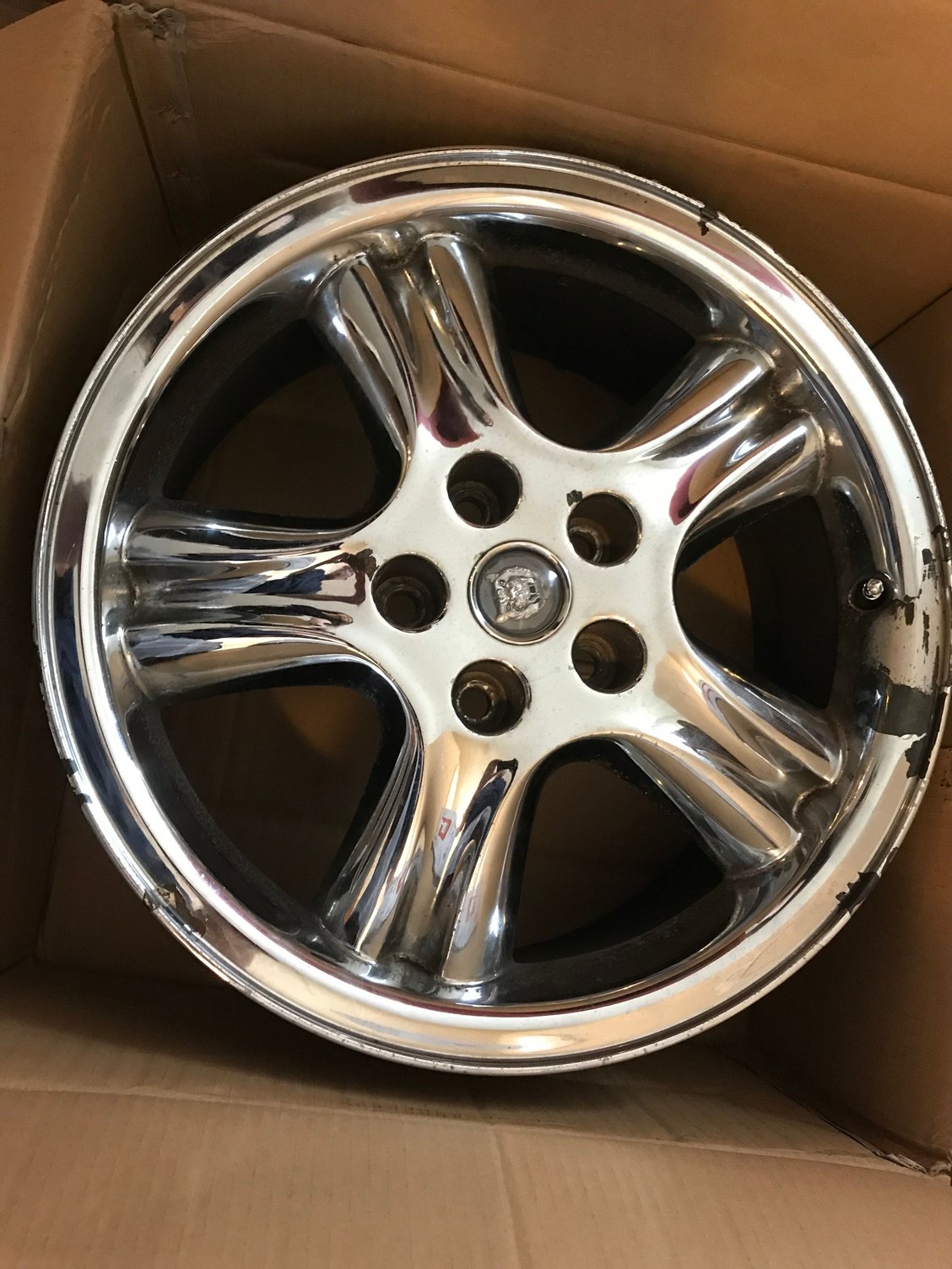 Wheels and Tires/Axles - X308 Penta Rims 18"X 8" Chrome - Used - 1998 to 2003 Jaguar XJ8 - 1995 to 2003 Jaguar XJR - 1995 to 2003 Jaguar Vanden Plas - 1995 to 1997 Jaguar XJ6 - Puyallup, WA 98374, United States