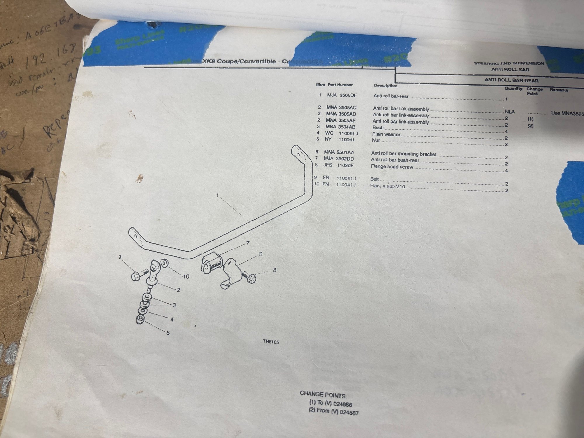 Again, this is from 97 ym book but diagram #3 shows two matching parts, oem #mna3504ab , quantity 4 (4 total, 2 each side) but could absolutely be replaced with an elongated bushing meant to replace two bushings with one. 