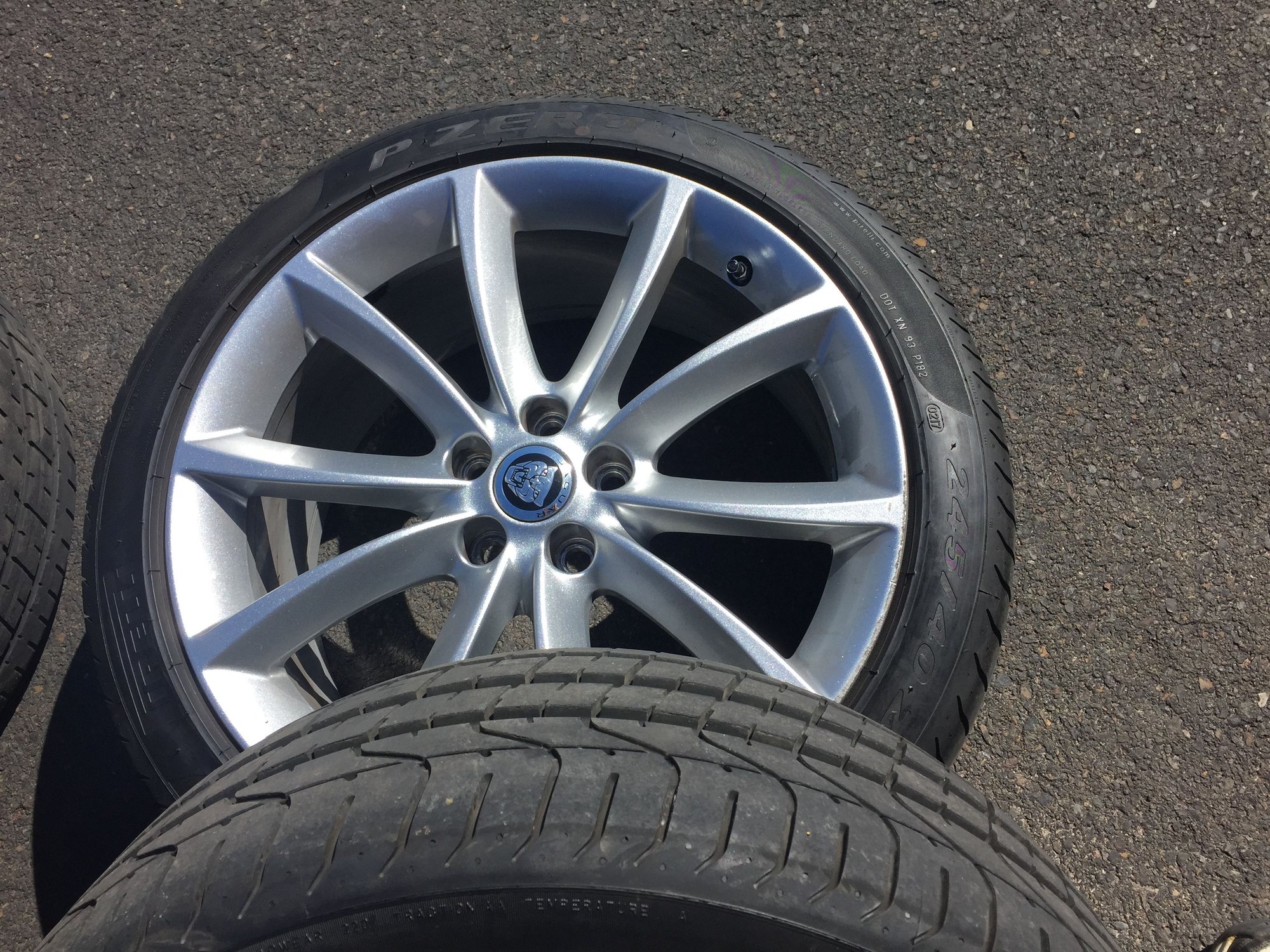 Wheels and Tires/Axles - F-Type 19" Propellers Silver w/PZeros @ 14k wear w/TPMS and Center Caps: Make Offer - Used - 2014 to 2020 Jaguar F-Type - Jamison, PA 18929, United States